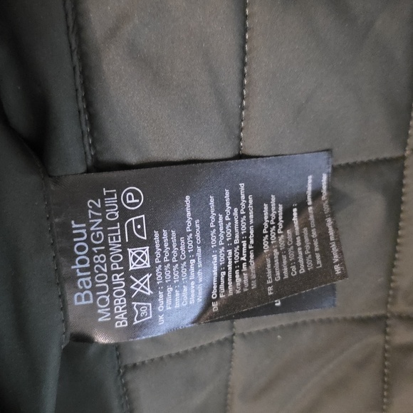 Barbour Powell Diamond Quilted Jacket Large In Sage - Picture 7 of 9